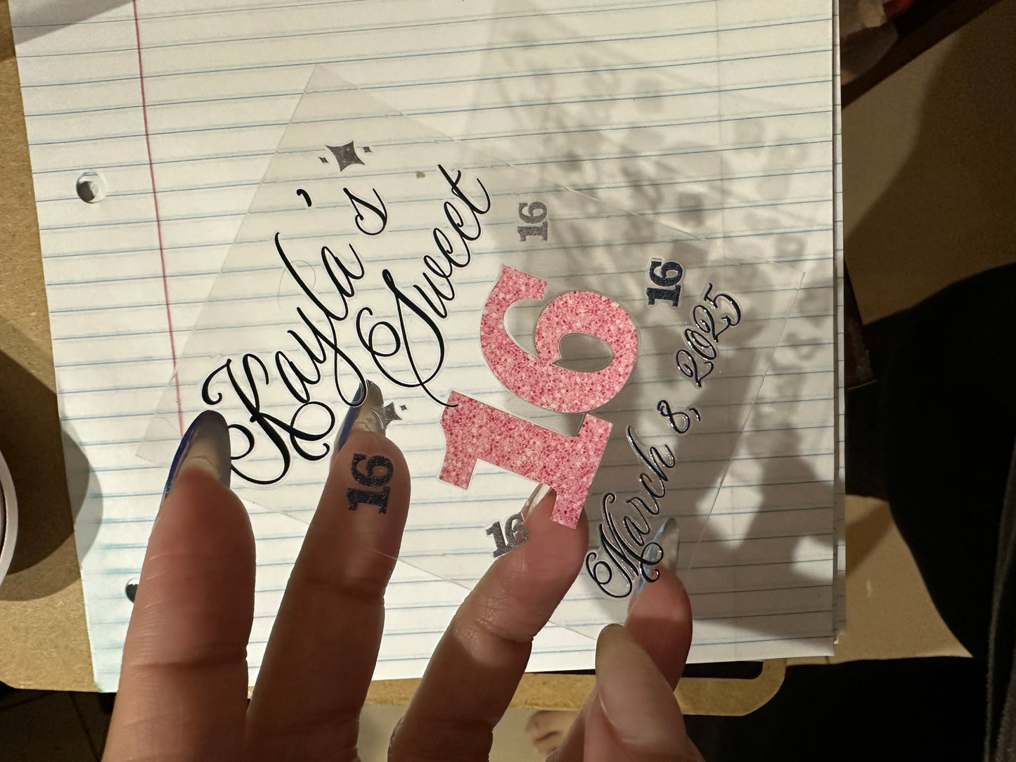 100pc Sweet 16 Decal Shipping