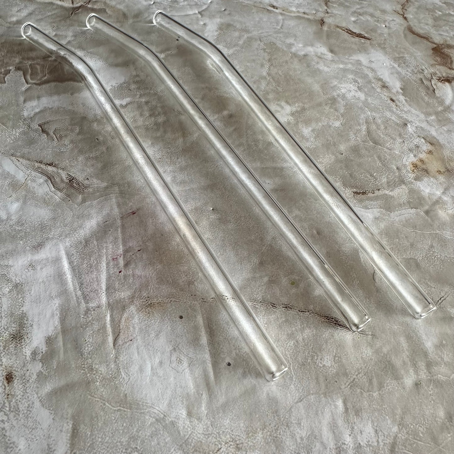 Bent Glass Straw for 12-16oz Cups