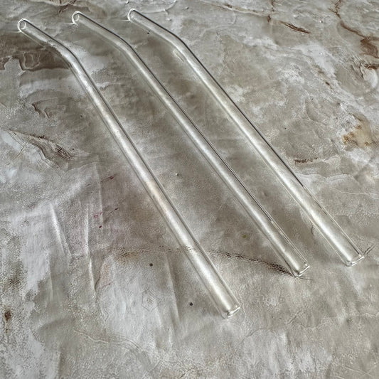 Bent Glass Straw for 12-16oz Cups