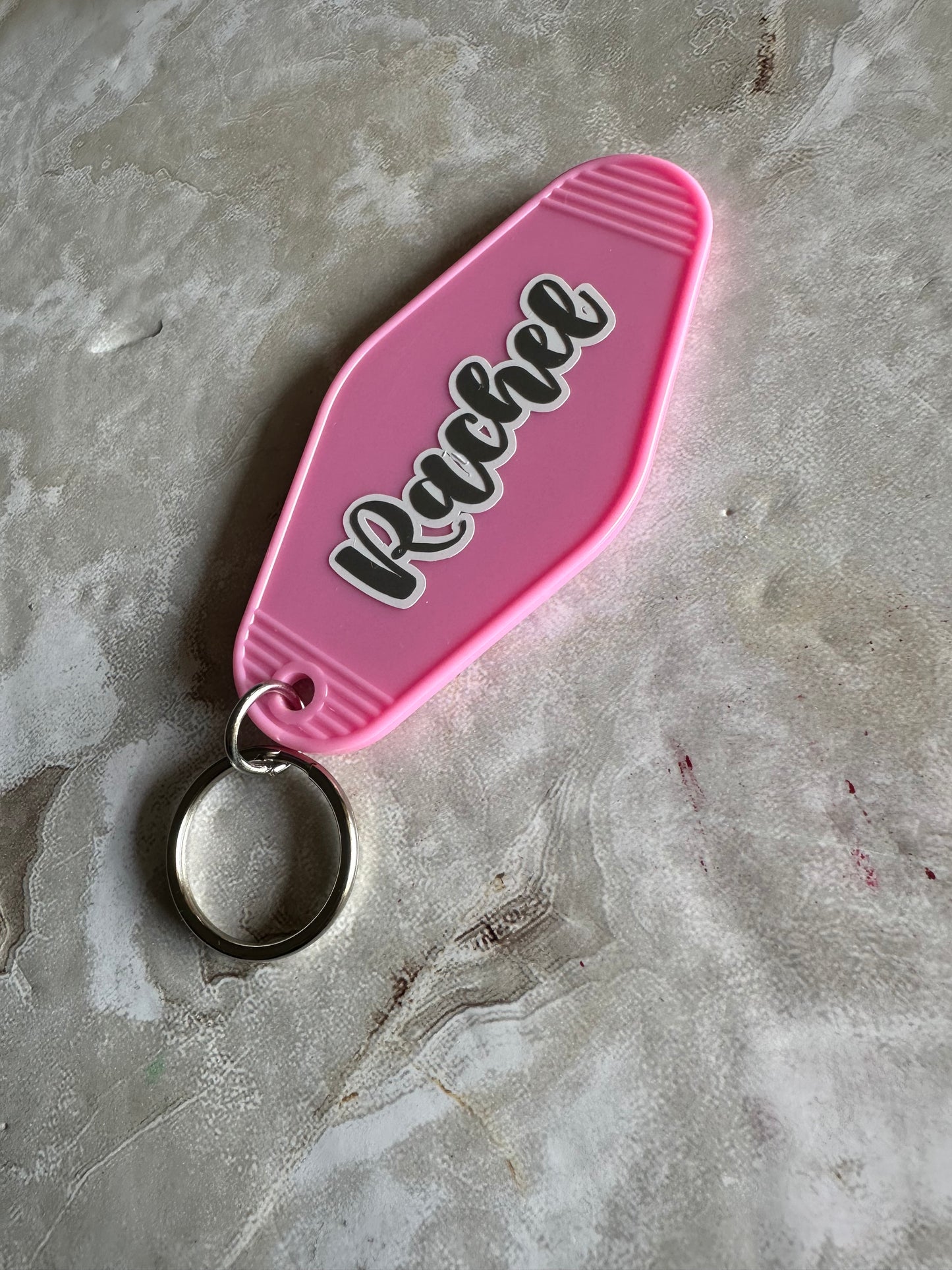 Clear Motel Keychain