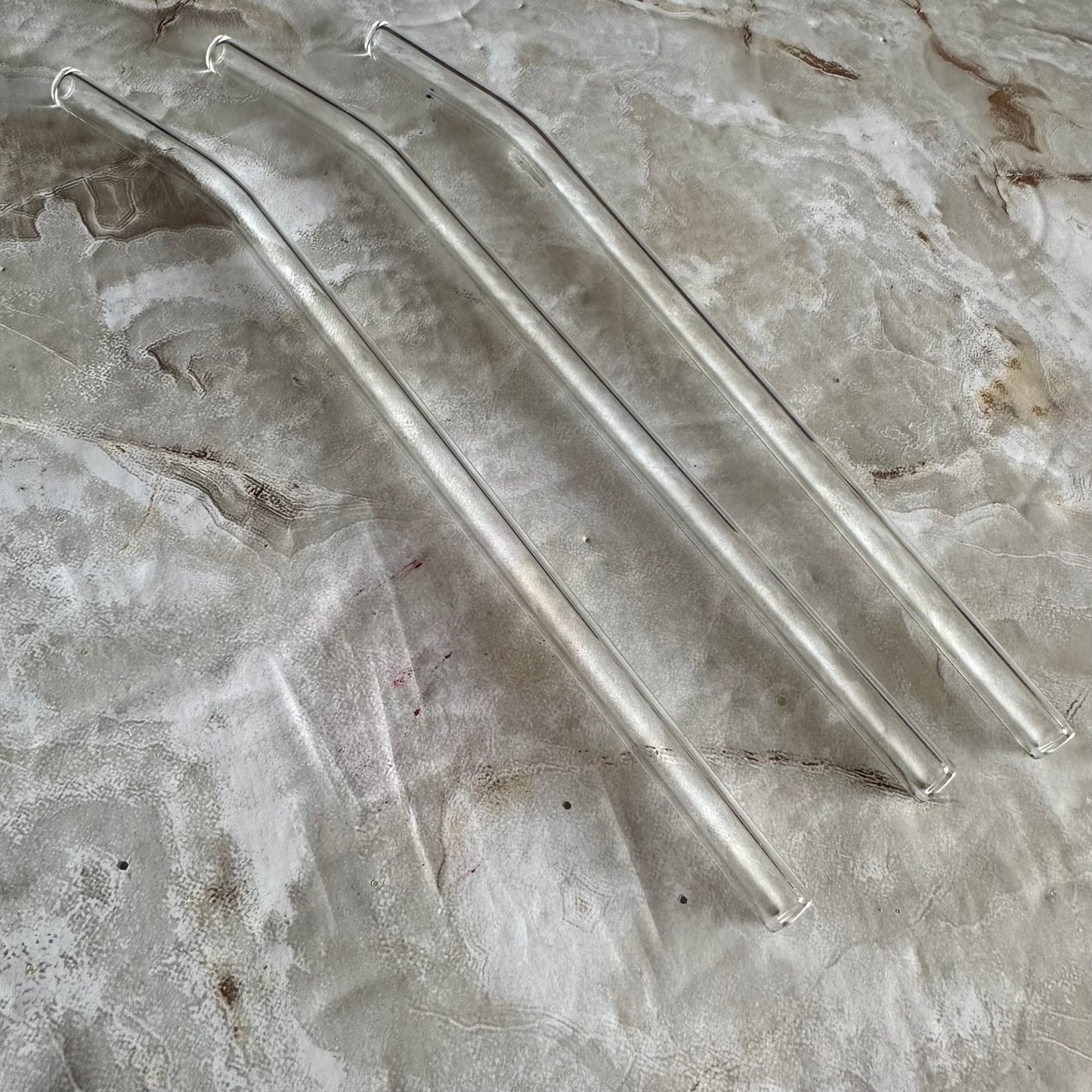 Bent Glass Straw for 12-16oz Cups