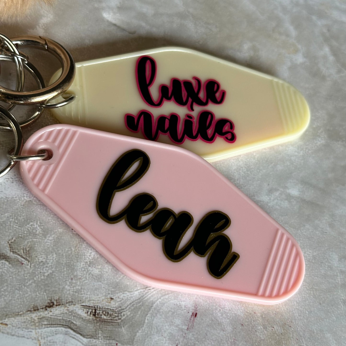 Pink Motel Keychain