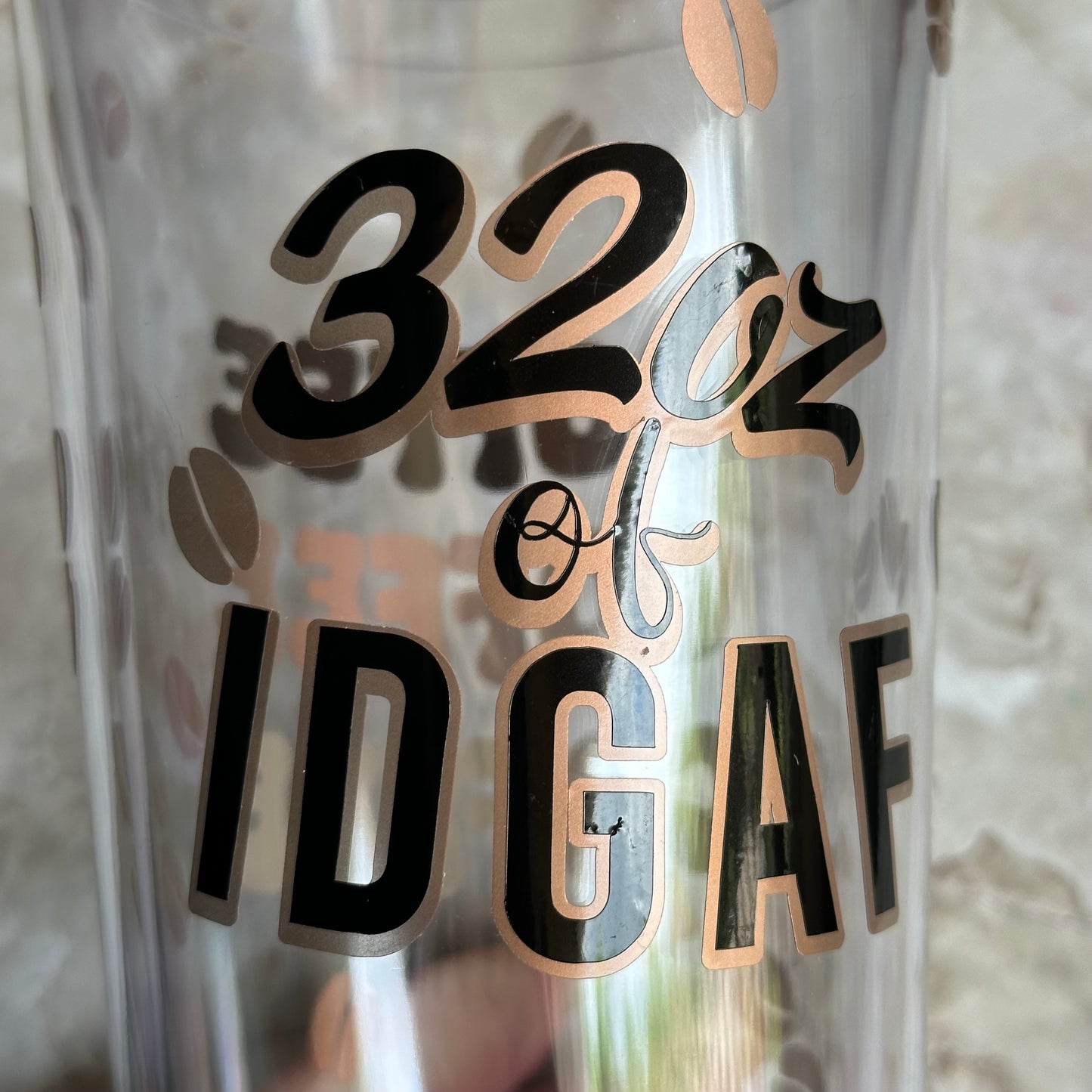 32oz of IDGAF Tumbler - Oops cup (minor scratch)