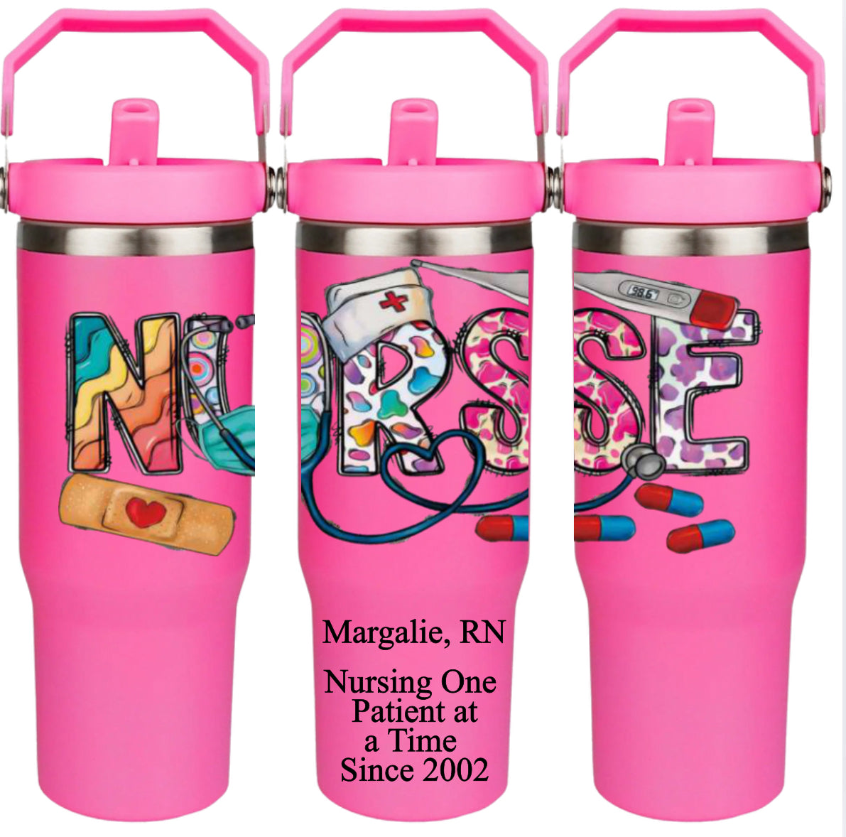 30oz Custom Handle Tumbler