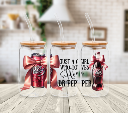 2.) Dr. Pepper Can & Glass Bottle